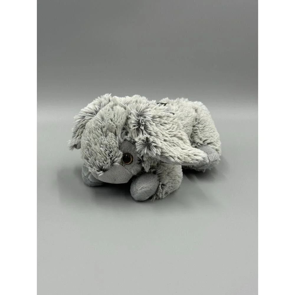 Toms Toy Gray Bunny Rabbit Plush W/ Black Ribbon Bow 9